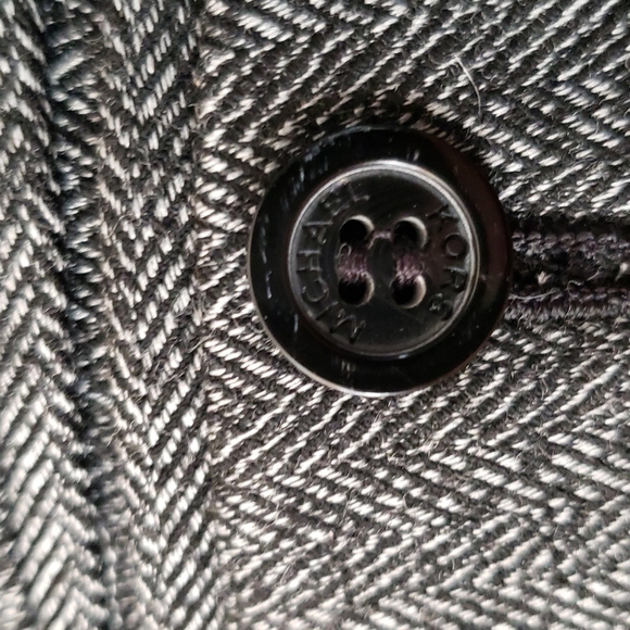 Michael Kors Grey Herringbone Wide Leg Trousers Size 12 - Picture 8 of 13